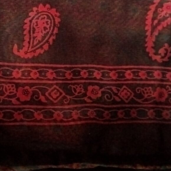 Y2K Vintage Apostrophe Chiffon Skirt Teardrop Paisley Layered Boho Fairy Whimsy - Picture 4 of 10